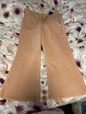 American Eagle Outfitters Peach Flare Jeans